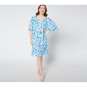 Carole Hochman Women's Dress Sz XS Floral Printed Caftan Purple A634011